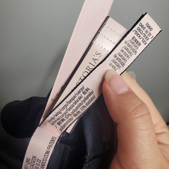 NWT Victoria's Secret Sport XXL Black Blue Abstract Marble Print Sports Bra - Picture 14 of 16